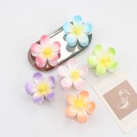 Hair Claw Clips, Plastic, Flower, handmade, for woman, more colors for choice, 70x70mm, Sold By PC
