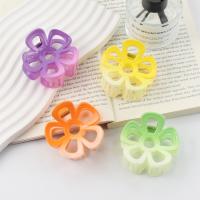 Hair Claw Clips, Plastic, Flower, handmade, for woman, more colors for choice, 65x43mm, Sold By PC