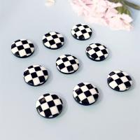 Mobile Phone DIY Decoration Resin Round white and black Sold By PC