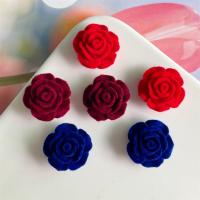 Mobile Phone DIY Decoration, Resin, Rose, more colors for choice, 20x20mm, Sold By PC