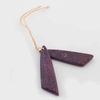 Natural Imperial Jasper Pendants Impression Jasper Triangle DIY purple Sold By PC