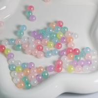 Blandet akryl perler, Runde, du kan DIY, blandede farver, 8mm, Ca. 2000pc'er/Bag, Solgt af Bag