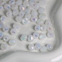 Perles acrylique de couleur unie, DIY, blanc, 8mm, Environ 1900PC/sac, Vendu par sac
