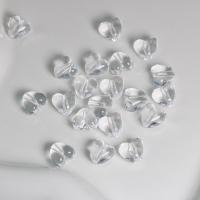 Transparent Acrylic Beads, Heart, DIY, clear, 10x11mm, Approx 1050PCs/Bag, Sold By Bag