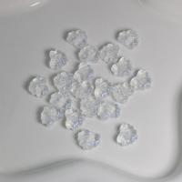 Perles acryliques transparentes, Acrylique, feuille, DIY, transparent, 13x11x4.60mm, Environ 1150PC/sac, Vendu par sac