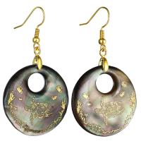 Shell Earrings with Zinc Alloy fashion jewelry & for woman 52mm-54mm Sold By Pair