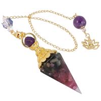 Gemstone Pendants Jewelry with Brass fashion jewelry & Unisex Length Approx 11.22 Inch Sold By PC