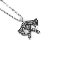 Titanium Steel Necklace, Axe, polished, fashion jewelry & different styles for choice & for man, 41.29x51.02mm, Length:60 cm, Sold By PC