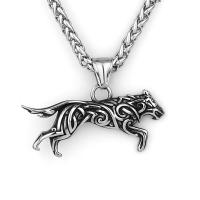 Titanium Steel Necklace Wolf polished fashion jewelry & for man Length 60 cm Sold By PC