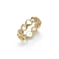 Zinc Alloy Finger Ring Heart gold color plated fashion jewelry & for woman Inner Approx 19mm Sold By PC