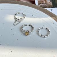 Juego de anillos de aleación de zinc, chapado, 5 piezas & Joyería & diferentes estilos para la opción & para mujer, libre de níquel, plomo & cadmio, Vendido por Set