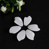 DIY Schmuck, Weiß Chalcedon, Blütenblätter, poliert, 11x18mm, verkauft von PC