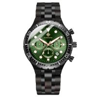 Trä Watch Armband, med Glas & 304 rostfritt stål, Rund, olika stilar för val & för människan & luminated, 43x12.5mm, 190x22mm, Säljs av PC
