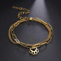 Bijoux bracelet en acier inoxydable, Acier inoxydable 304, avec 5cm chaînes de rallonge, bijoux de mode & unisexe, plus de couleurs à choisir, Longueur:Environ 17 cm, Vendu par PC