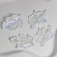 Acrylic Pendants, Leaf, DIY, clear, 33x44mm, Approx 173PCs/Bag, Sold By Bag