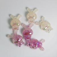 Plastic Pendants Rabbit DIY & luminated mixed colors Approx Sold By Bag