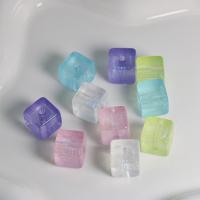 Acrylic Jewelry Beads, Square, DIY & luminated, more colors for choice, 13.50mm, Approx 195PCs/Bag, Sold By Bag