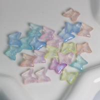 Perle acrylique, papillon, DIY, couleurs mélangées, 15.50x13x6mm, Environ 810PC/sac, Vendu par sac