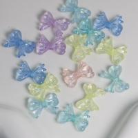 Perle acrylique, Noeud papillon, DIY, couleurs mélangées, 18x14x4.40mm, Environ 1000PC/sac, Vendu par sac