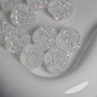 Perles acryliques transparentes, Acrylique, Rose, DIY & givré, transparent, 16.80x15mm, Environ 280PC/sac, Vendu par sac