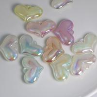 Acrylic Pendants Heart DIY & luminated mixed colors Approx Sold By Bag