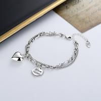 925 Sterling Silver Bangle Bracelet with 1.18inch extender chain Antique finish fashion jewelry & for woman nickel lead & cadmium free Length Approx 6.7 Inch Sold By PC