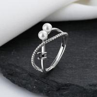 Solidny srebrny pierścień, 925 Srebro, biżuteria moda & mikro utorować cyrkonia & dla kobiety, bez zawartości niklu, ołowiu i kadmu, 7mm, sprzedane przez PC