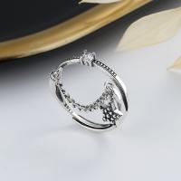 Solidny srebrny pierścień, 925 Srebro, biżuteria moda & mikro utorować cyrkonia & dla kobiety, bez zawartości niklu, ołowiu i kadmu, 5mm, sprzedane przez PC