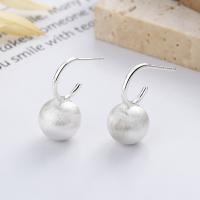 925 Sterling Silver Stud Earrings bright silver color plated fashion jewelry & for woman nickel lead & cadmium free 10mm Sold By Pair