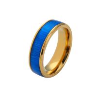Vinger Ring in edelstaal, 304 roestvrij staal, plated, mode sieraden & verschillende grootte voor keus & voor de mens, meer kleuren voor de keuze, Verkocht door PC