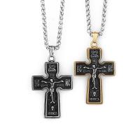 Titanium Steel Necklace Cross polished vintage & for man Length 60 cm Sold By PC