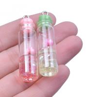 Resin Pendant, Bottle, DIY, mixed colors, 43x11mm, Sold By PC