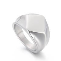 Палец кольцо из нержавеющей стали, Нержавеющая сталь 316, Ромб, разный размер для выбора & Мужский, Много цветов для выбора, 14mm,4mm, продается PC