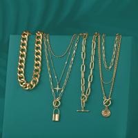 Collier de bijoux en alliage de zinc, 4 pièces & bijoux de mode & pour femme, Vendu par fixé