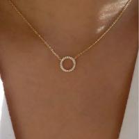 Zinc Alloy smykker halskæde, mode smykker & forskellige stilarter for valg & for kvinde & med rhinestone, Solgt af PC