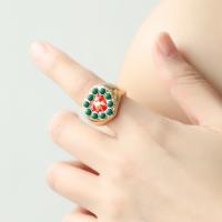 Tibetan Style Finger Ring, with Seedbead & Resin, plated, DIY & different styles for choice & for woman, gold, Sold By PC