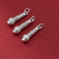 925 Sterling Silver Pendant Chinese Brush plated DIY silver color Sold By PC