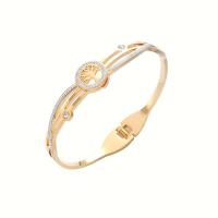 Stainless Steel Bangle 304 Stainless Steel plated micro pave rhinestone & for woman Sold By PC