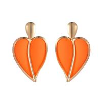 Zinc Alloy Drop Earring Heart painted fashion jewelry & for woman Sold By Pair