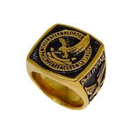 304 Stainless Steel Finger Ring Eagle Vacuum Ion Plating & for man & blacken US Ring Sold By PC