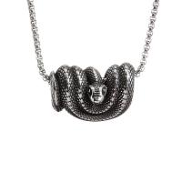 Acier titane collier, serpent, bijoux de mode & pour homme, couleur originale, Longueur:Environ 23.6 pouce, Vendu par PC