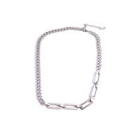 304 Stainless Steel Necklace with 2inch extender chain fashion jewelry & for man original color Length Approx 15.7 Inch Sold By PC