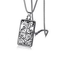 304 Stainless Steel Necklace Rectangle fashion jewelry & Unisex original color Length Approx 23.6 Inch Sold By PC