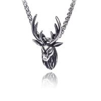 Titanium Steel Necklace, Deer, fashion jewelry & Unisex, original color, Length:Approx 23.6 Inch, Sold By PC