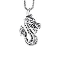 304 Edelstahl Halskette, Drachen, Modeschmuck & für den Menschen, originale Farbe, Länge:ca. 23.6 ZollInch, verkauft von PC
