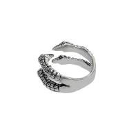 304 rozsdamentes acél Mandzsetta Finger Ring, Karom, divat ékszerek & állítható & az ember, az eredeti szín, Által értékesített PC