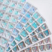 3D Nail Art украшения, Стеклянный, Сердце, DIY, Много цветов для выбора, 12x13mm, 40ПК/Лот, продается Лот