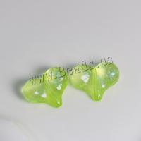 Acrylic Jewelry Beads, Heart, DIY & luminated, more colors for choice, 21.50x16.50x9mm, Approx 310PCs/Bag, Sold By Bag