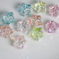 Perles  acrylique plaqué , étoile, DIY, plus de couleurs à choisir, 16.50x14.50mm, Environ 100PC/sac, Vendu par sac