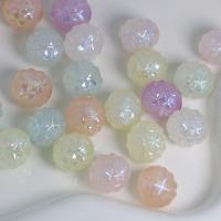 Perle acrylique, DIY, couleurs mélangées, 14.40x16mm, Environ 100PC/sac, Vendu par sac